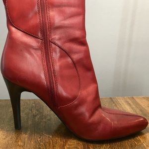 Nine West red booties